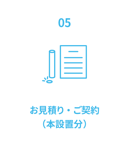 お見積り・ご契約（本設置分）